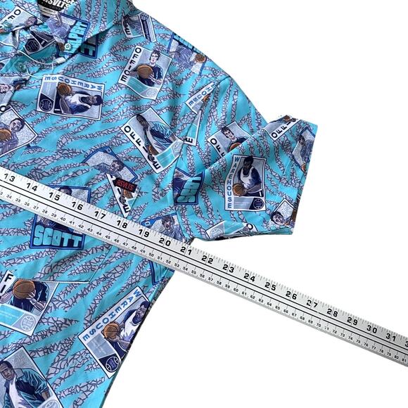 RSVLTS x The Office Series 5 Basketball Cards Shirt Mens Medium Blue Button New - Picture 9 of 11